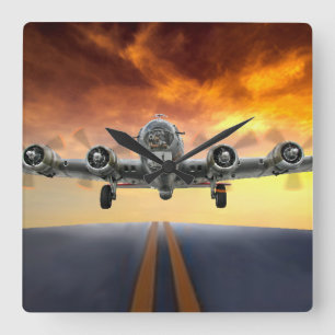 HORLOGE CARRÉE B-17 FORTITUDE VOLANTE DÉCOLLAGE