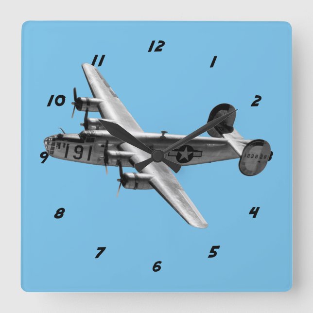 Horloge Carrée B-24 Liberator (Recto)
