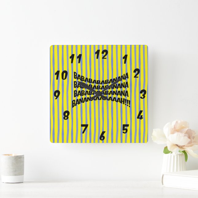 Horloge Carrée Babababanana Minions (Maison)