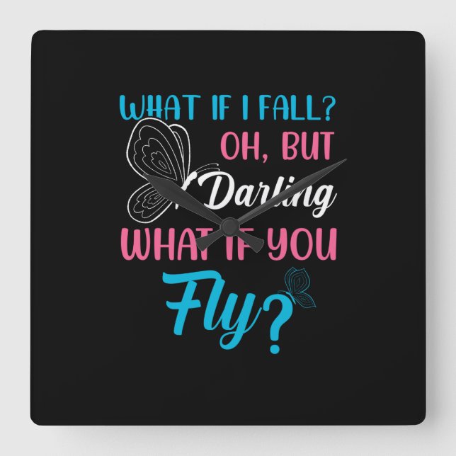 Horloge Carrée Babfly | If You Fly (Recto)