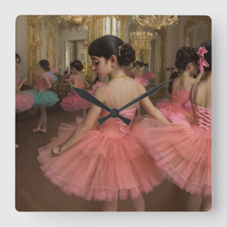 Horloge Carrée Bailarinas en una gran sala de estilo rocóco