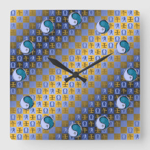 Horloge Carrée Balance & Cheval d'Eau
