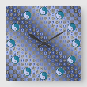 Horloge Carrée Balance & Lapin d'Eau