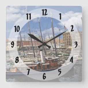 Horloge Carrée Baltimore, MD – Le remorqueur Lannan c1905