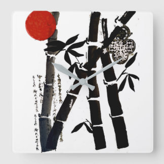 Horloge Carrée Bamboo