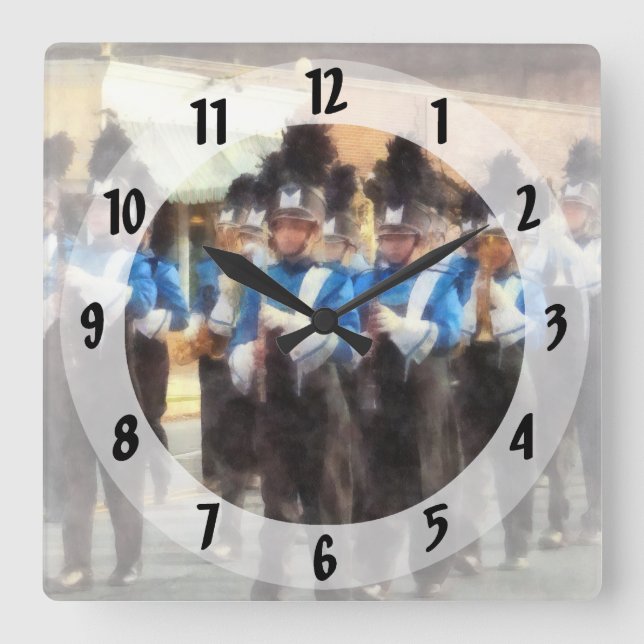 Horloge Carrée Bande de Marquage (Recto)