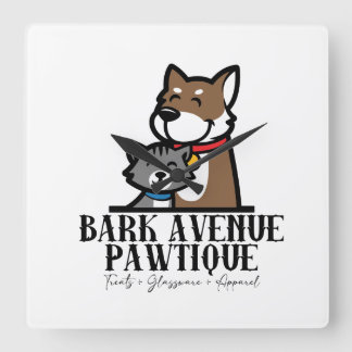 Horloge Carrée Bark Avenue Pawtique
