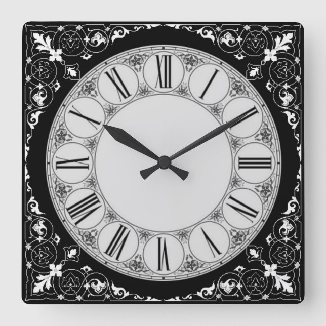 Horloge Carrée Baroque (Recto)
