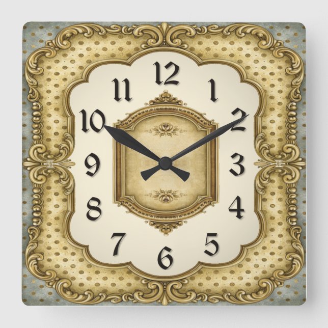 Horloge Carrée Baroque (Recto)