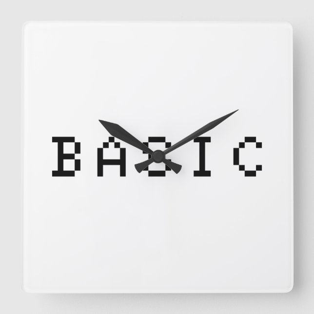 HORLOGE CARRÉE BASIQUE (Recto)