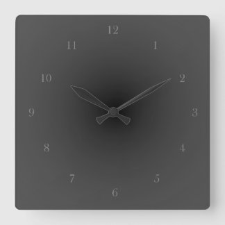 Horloge Carrée Baskerville Old Face Minimaliste Smokey noir décon