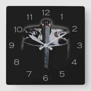 Horloge Carrée Bass 1 Gray Numéros wccn