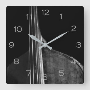 Horloge Carrée Bass 5 Gray Numéros wc
