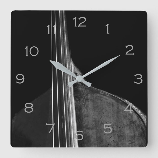 Horloge Carrée Bass 5 Gris Numéros wca (Recto)