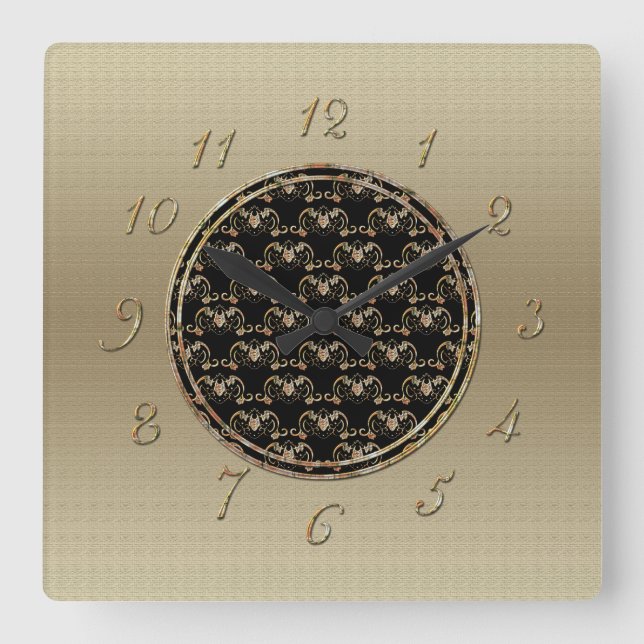 Horloge Carrée Bat Chinese Symbol (Recto)