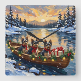 Horloge Carrée Bateau de Noël Havanais Fêtes
