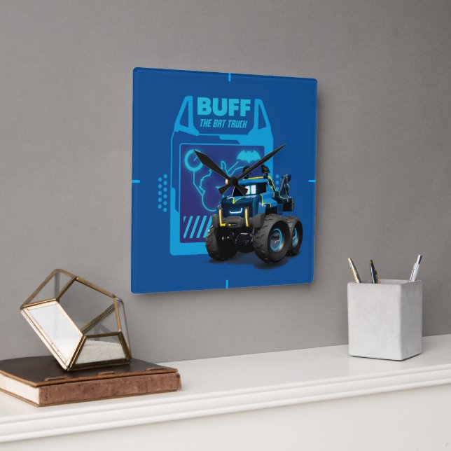 Horloge Carrée Batwheel™ Buff - Le Camion Bat (Bureau)