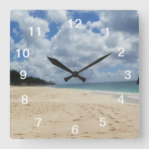 Horloge Carrée Beach clock