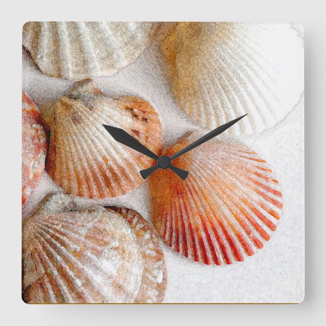 Horloge Carrée Beach Wall Clocks (Recto)