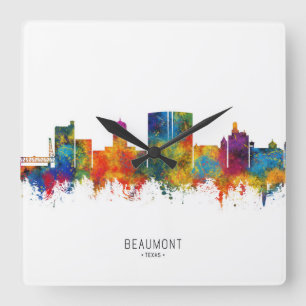 Horloge Carrée Beaumont Texas Skyline