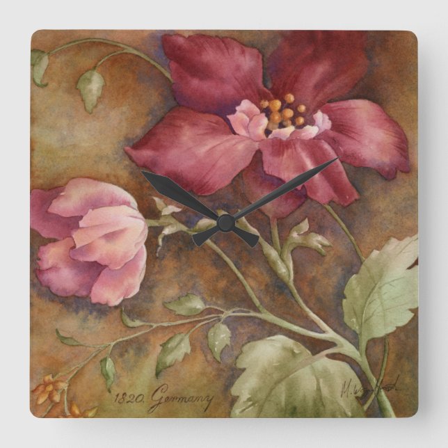 Horloge Carrée Beautés antiques I (Recto)