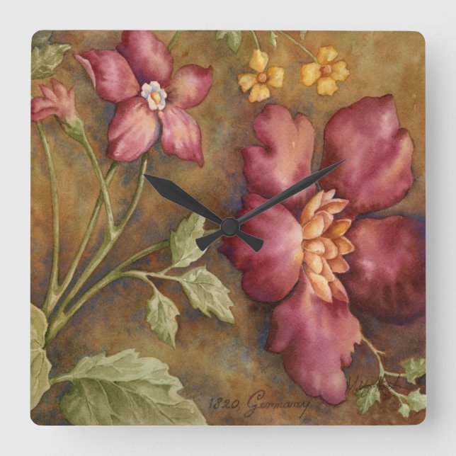 Horloge Carrée Beautés antiques II (Recto)