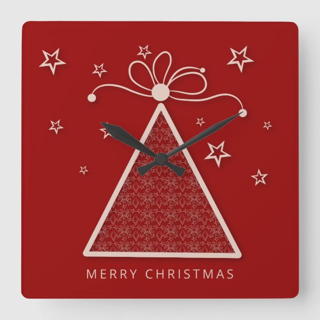 Horloge Carrée Beautiful Christmas Wall Clock (Recto)
