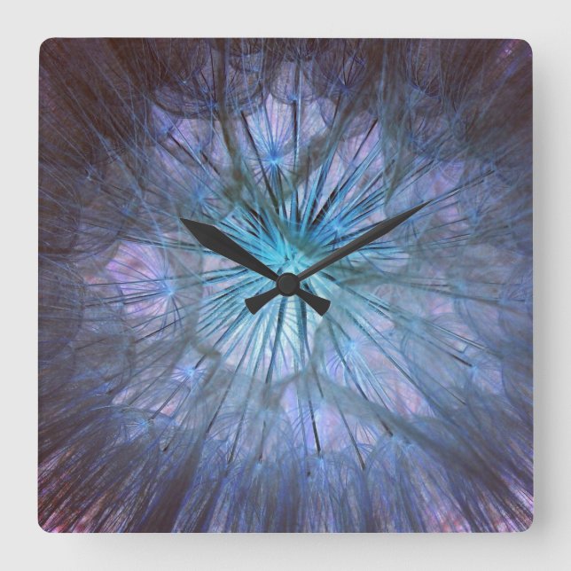 Horloge Carrée Beautiful Dandelion Puff (Recto)