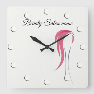 Horloge Carrée Beauty Salon customizable