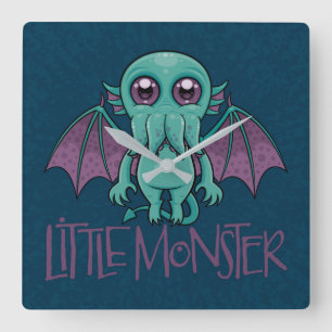 Horloge Carrée Bébé mignon Cthulhu Petit Monstre