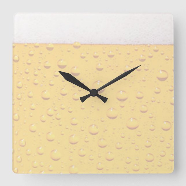 Horloge Carrée Beer Wall Clock (Recto)