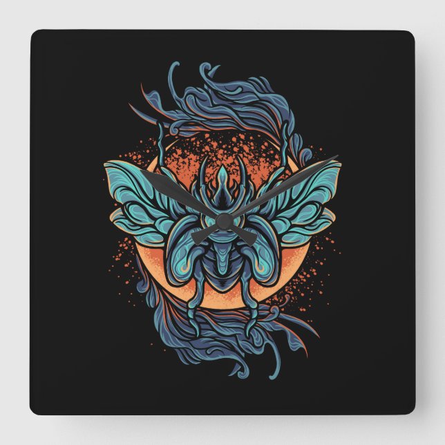 Horloge Carrée Beetle (Recto)