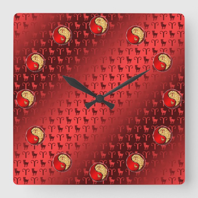 Horloge Carrée Bélier (Recto)