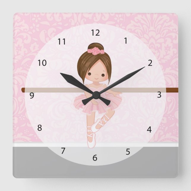 Horloge Carrée Belle ballerine (Recto)