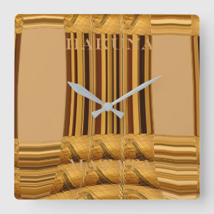 Horloge Carrée Belle girafe sauvage kenyane adorable