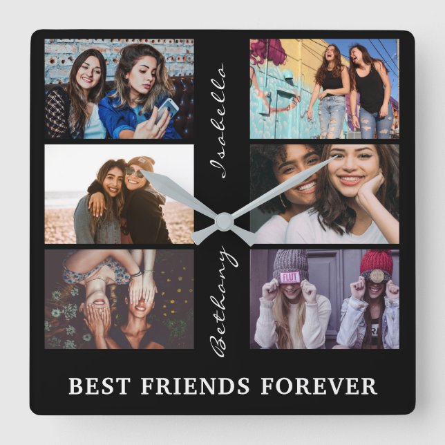 Horloge Carrée Best Friend Forever Custom (Recto)