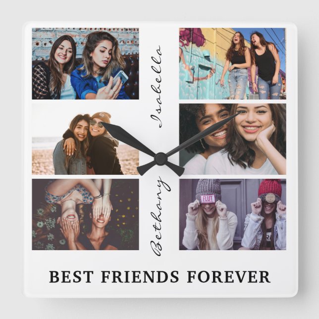 Horloge Carrée Best Friend Forever Custom (Recto)