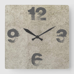 Horloge Carrée Béton personnalisable