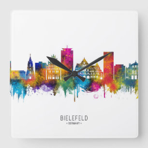 Horloge Carrée Bielefeld Allemagne Skyline