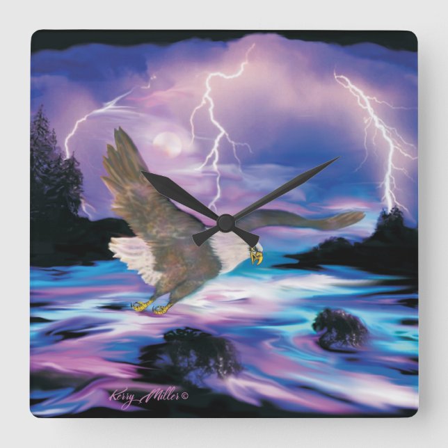 Horloge Carrée Bientôt Eagle Square Wall (Recto)