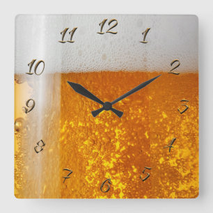 Horloge Carrée Bière