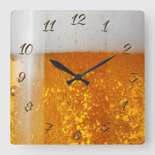 Horloge Carrée Bière (Recto)
