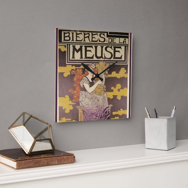 Horloge Carrée Bière de la Meuse par Marc Auguste Bastard (Bureau)