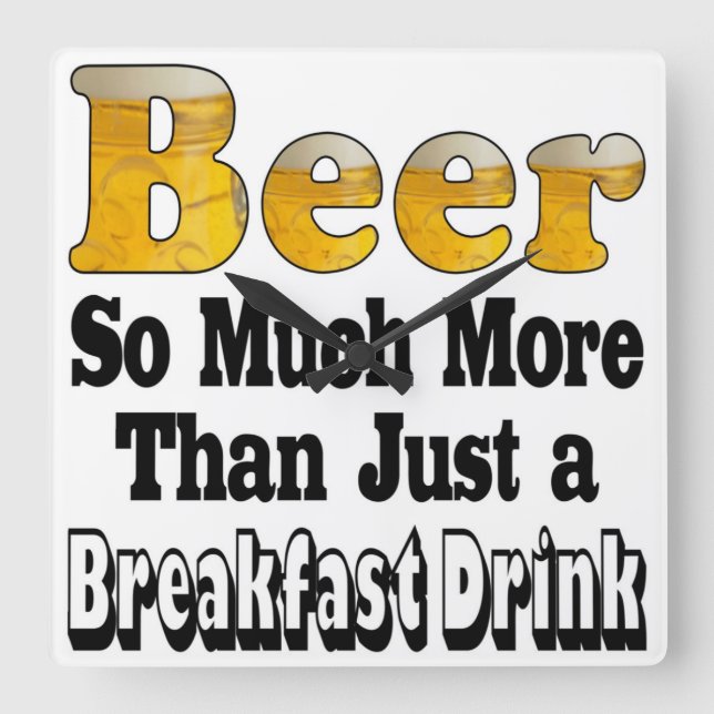 Horloge Carrée Bière de petit déjeuner (Recto)
