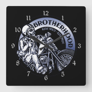 Horloge Carrée Biker Brotherhood