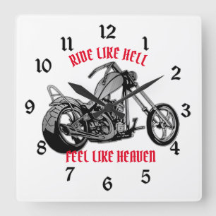 Horloge Carrée Biker Heaven White