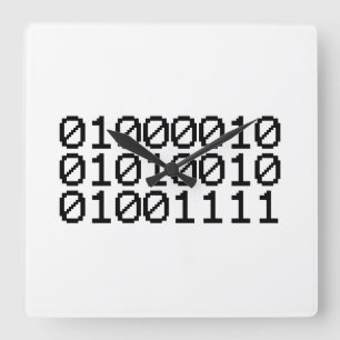HORLOGE CARRÉE BINARY BRO