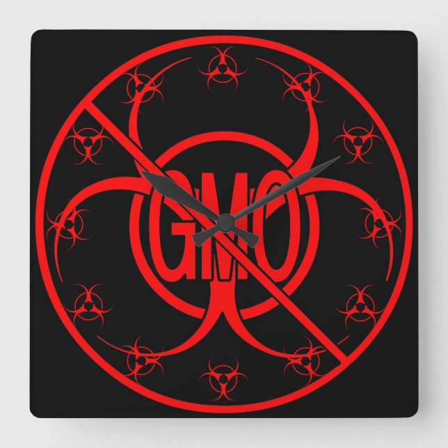 Horloge Carrée Bio-hazard Clock Bio-hazard Warning Venin Decor (Recto)