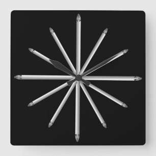 Horloge Carrée Bits de tournevis - Contemporain Design Moderne