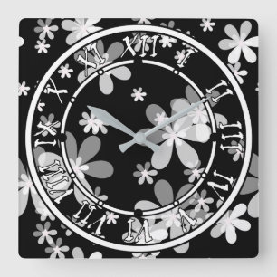 Horloge Carrée Black